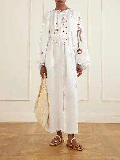 Vita Kin Babylon Broderie Anglaise-trimmed Linen Maxi Dress | Thumbnail 2 Vita Kin Babylon Broderie Anglaise-trimmed Linen Maxi Dress | Thumbnail 2