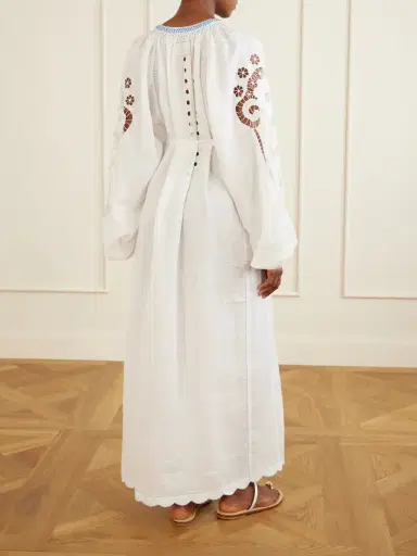 Vita Kin Babylon Broderie Anglaise-trimmed Linen Maxi Dress | Thumbnail 3 Vita Kin Babylon Broderie Anglaise-trimmed Linen Maxi Dress | Thumbnail 3