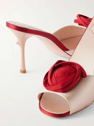 Roger Vivier Epine Rose 85 Twill-trimmed Satin Sandals | Thumbnail 5 Roger Vivier Epine Rose 85 Twill-trimmed Satin Sandals | Thumbnail 5