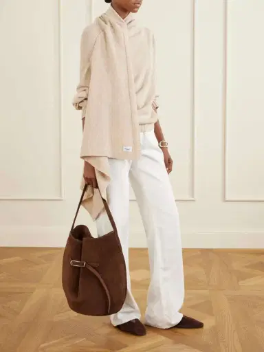 Liffner Buckled Large Suede Shoulder Bag | Thumbnail 3
