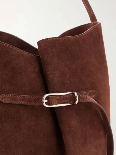 Liffner Buckled Large Suede Shoulder Bag | Thumbnail 5