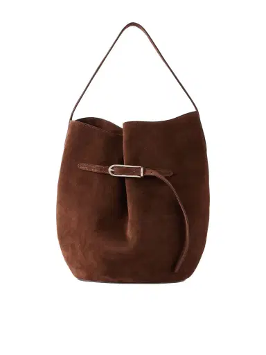 Liffner Buckled Large Suede Shoulder Bag | Thumbnail 1