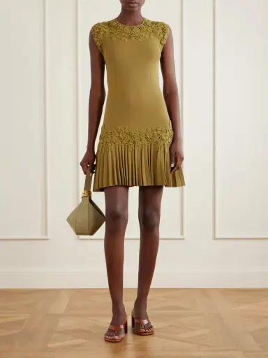 Ulla Johnson Noemie Crochet-trimmed Ribbed Mini Dress | Thumbnail 2 Ulla Johnson Noemie Crochet-trimmed Ribbed Mini Dress | Thumbnail 2