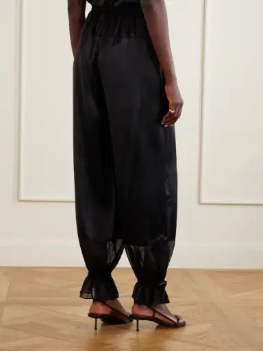 Ulla Johnson Camile Cinched Ruffled Silk Balloon Pants | Thumbnail 4 Ulla Johnson Camile Cinched Ruffled Silk Balloon Pants | Thumbnail 4