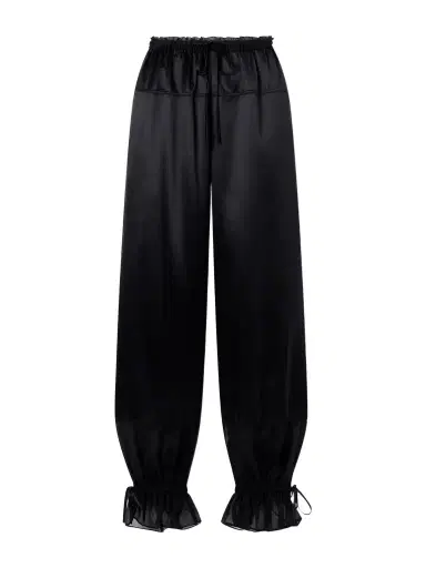 Ulla Johnson Camile Cinched Ruffled Silk Balloon Pants | Thumbnail 1 Ulla Johnson Camile Cinched Ruffled Silk Balloon Pants | Thumbnail 1