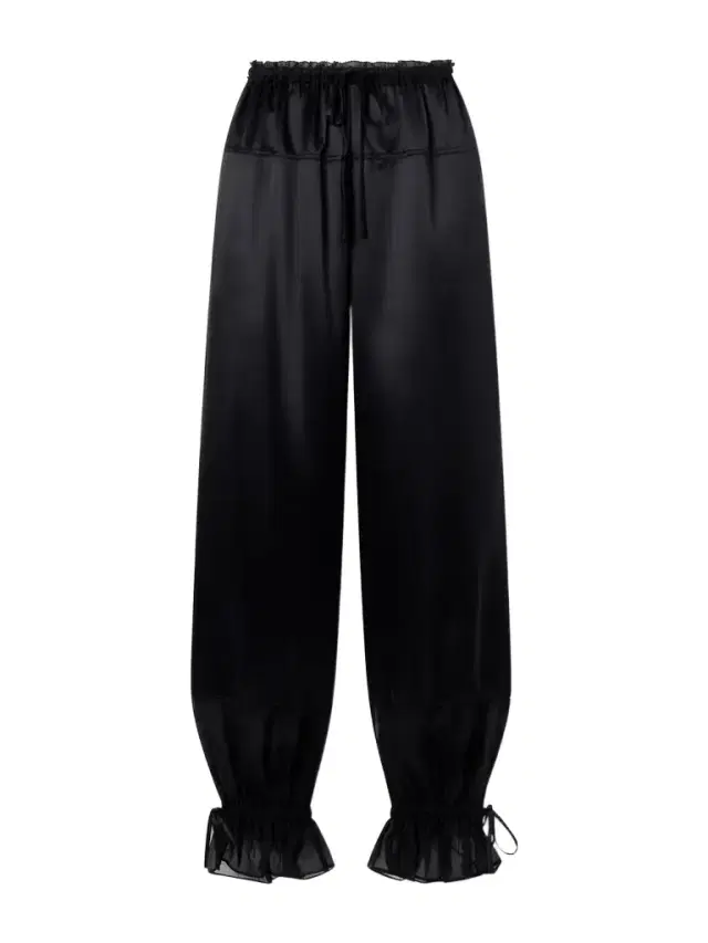 Camile Cinched Ruffled Silk Balloon Pants