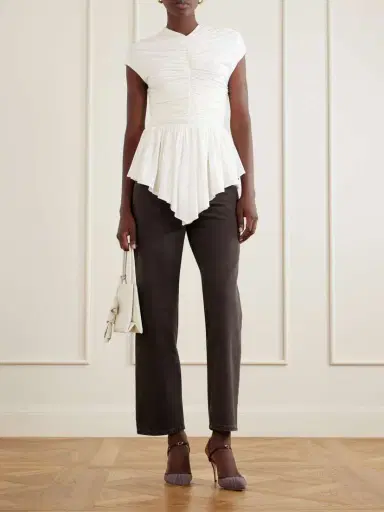 Jennifer Chamandi Vittorio 85 Satin-trimmed Tulle Slingback Pumps | Thumbnail 3 Jennifer Chamandi Vittorio 85 Satin-trimmed Tulle Slingback Pumps | Thumbnail 3