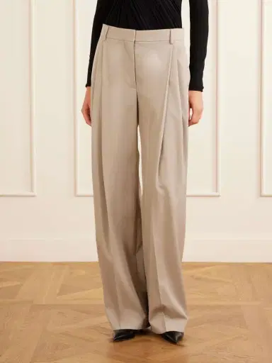 Stella McCartney Pleated Wool-twill Straight-leg Pants | Thumbnail 3
