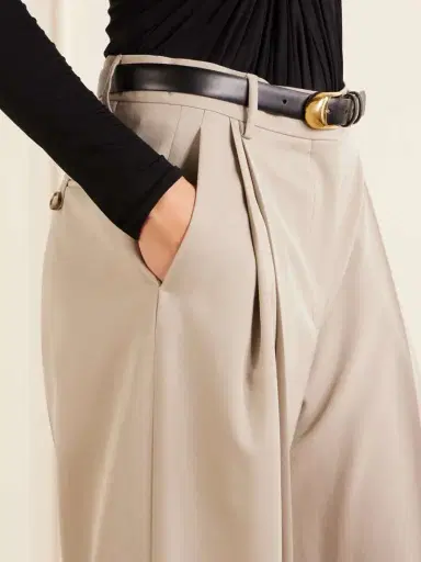Stella McCartney Pleated Wool-twill Straight-leg Pants | Thumbnail 5