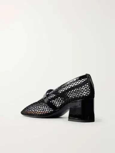 Alaïa 55 Patent Leather-trimmed Mesh Pumps | Thumbnail 3 Alaïa 55 Patent Leather-trimmed Mesh Pumps | Thumbnail 3