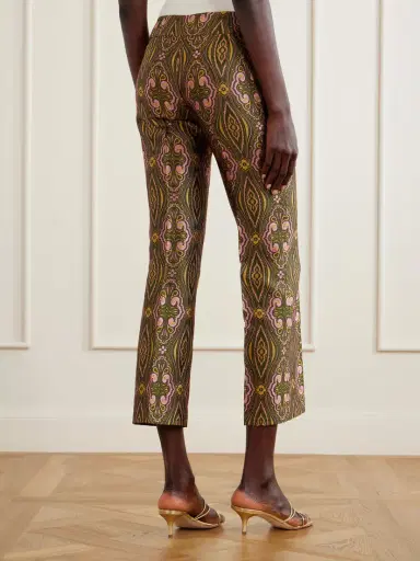 Etro Metallic Jacquard Crepe Straight-leg Pants | Thumbnail 4 Etro Metallic Jacquard Crepe Straight-leg Pants | Thumbnail 4