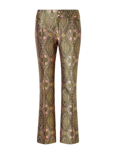 Etro Metallic Jacquard Crepe Straight-leg Pants | Thumbnail 1 Etro Metallic Jacquard Crepe Straight-leg Pants | Thumbnail 1
