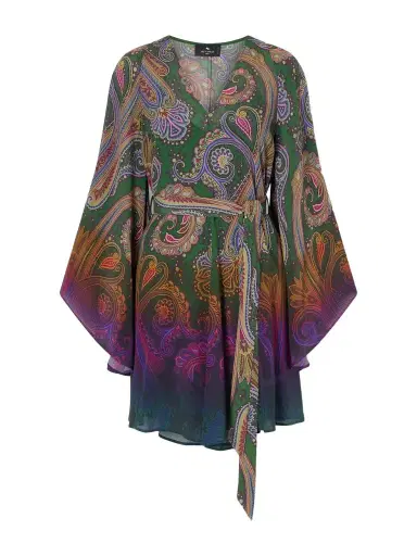 Etro Belted Paisley-printed Jersey Mini Dress | Thumbnail 1 Etro Belted Paisley-printed Jersey Mini Dress | Thumbnail 1