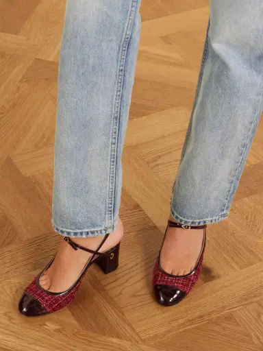 Jennifer Chamandi Mattia 65 Leather-trimmed Tweed Pumps | Thumbnail 2 Jennifer Chamandi Mattia 65 Leather-trimmed Tweed Pumps | Thumbnail 2