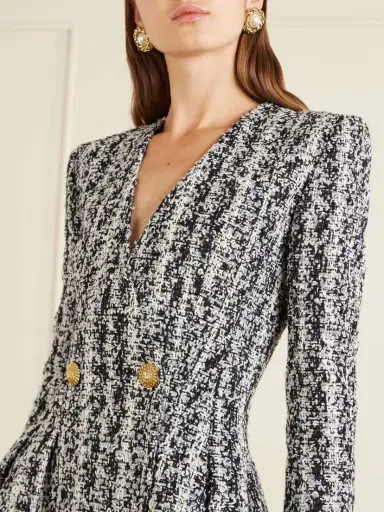 Balmain Tweed Mini Dress | Thumbnail 4 Balmain Tweed Mini Dress | Thumbnail 4