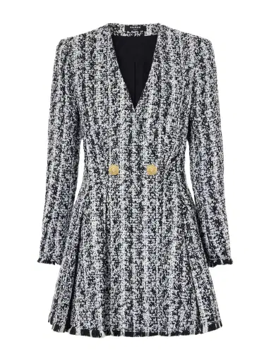 Balmain Tweed Mini Dress | Thumbnail 1 Balmain Tweed Mini Dress | Thumbnail 1