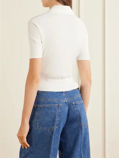 Givenchy Cropped Cotton-blend Polo Shirt | Thumbnail 3 Givenchy Cropped Cotton-blend Polo Shirt | Thumbnail 3