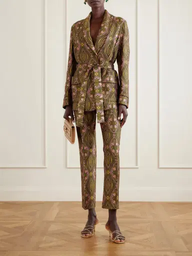 Etro Metallic Jacquard Crepe Blazer | Thumbnail 2 Etro Metallic Jacquard Crepe Blazer | Thumbnail 2