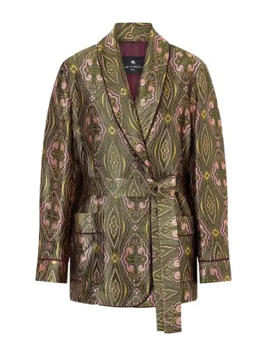 Etro Metallic Jacquard Crepe Blazer | Thumbnail 1 Etro Metallic Jacquard Crepe Blazer | Thumbnail 1