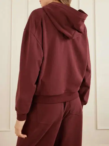 Brunello Cucinelli Bead-embellished Cotton-jersey Zip-up Hoodie | Thumbnail 4 Brunello Cucinelli Bead-embellished Cotton-jersey Zip-up Hoodie | Thumbnail 4