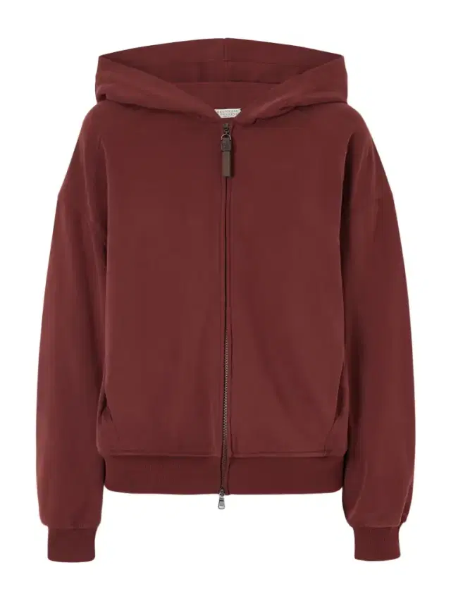Brunello Cucinelli Bead-embellished Cotton-jersey Zip-up Hoodie