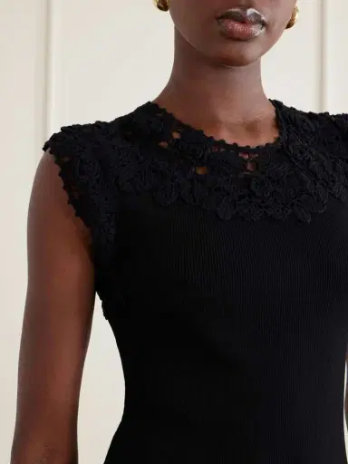 Ulla Johnson Noemie Crochet-trimmed Ribbed Mini Dress | Thumbnail 4