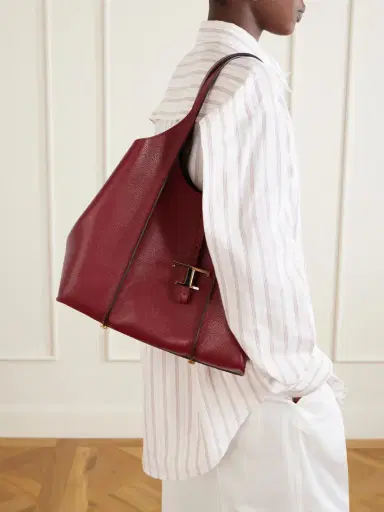 Tod's T Medium Textured-leather Shoulder Bag | Thumbnail 2