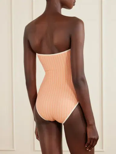 Eres Golden Embellished Cut-out Jacquard Swimsuit | Thumbnail 3 Eres Golden Embellished Cut-out Jacquard Swimsuit | Thumbnail 3