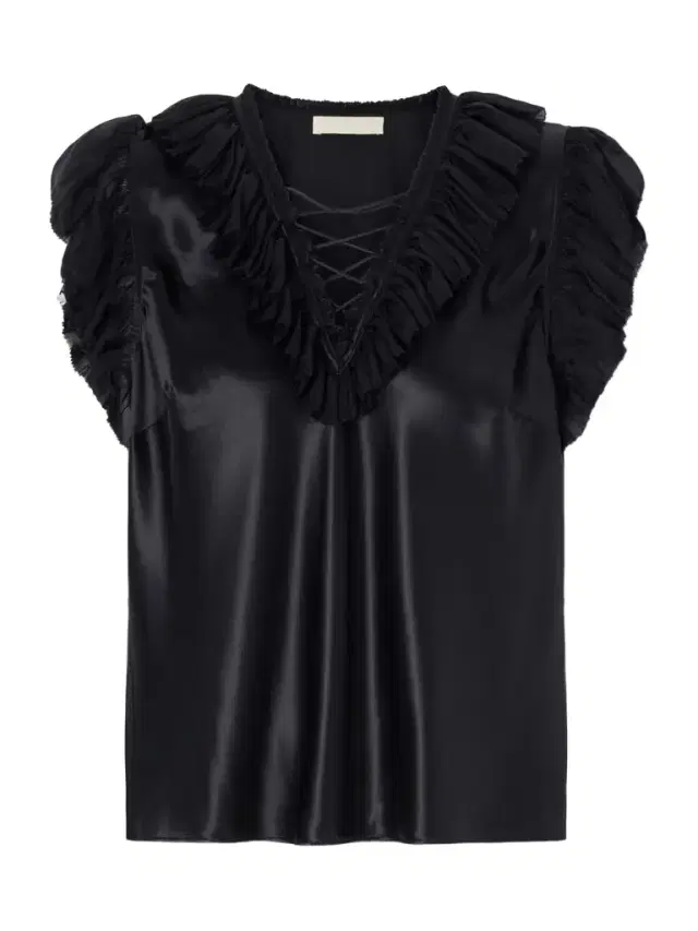 Ilyana Ruffled Silk Blouse