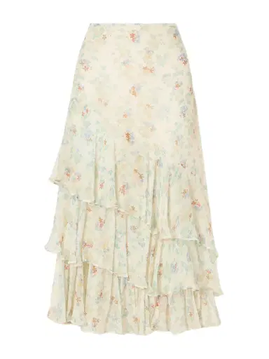 Ulla Johnson Meadow Floral-print Crepon-silk Midi Skirt | Thumbnail 1