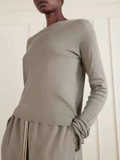 Rick Owens Cropped Cotton-jersey Hooded T-shirt | Thumbnail 5