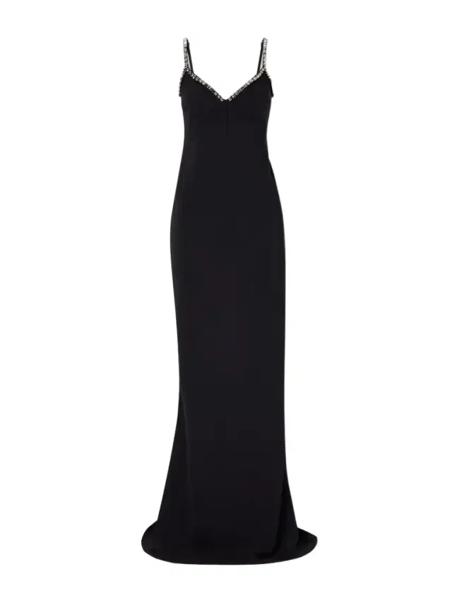 Embellished Crepe Gown