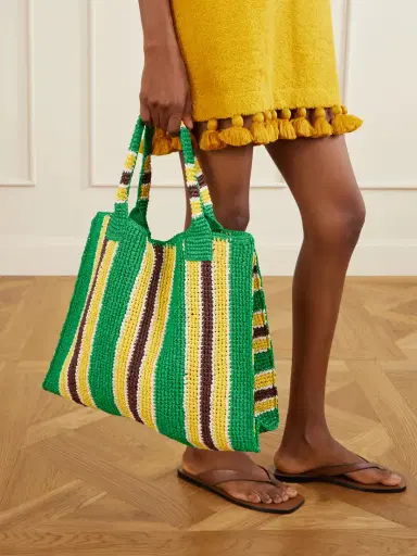 Loeffler Randall Sol Striped Woven Raffia Tote Bag | Thumbnail 2 Loeffler Randall Sol Striped Woven Raffia Tote Bag | Thumbnail 2