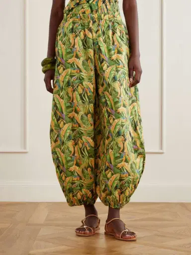 Farm Rio Parrot Printed Balloon Cotton Pants | Thumbnail 3 Farm Rio Parrot Printed Balloon Cotton Pants | Thumbnail 3