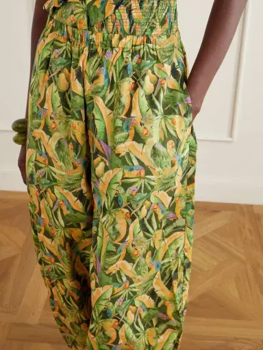 Farm Rio Parrot Printed Balloon Cotton Pants | Thumbnail 5 Farm Rio Parrot Printed Balloon Cotton Pants | Thumbnail 5