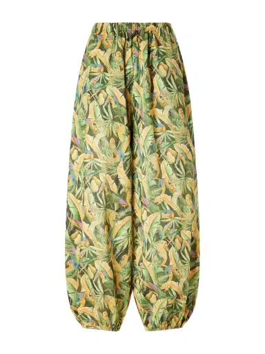 Farm Rio Parrot Printed Balloon Cotton Pants | Thumbnail 1 Farm Rio Parrot Printed Balloon Cotton Pants | Thumbnail 1