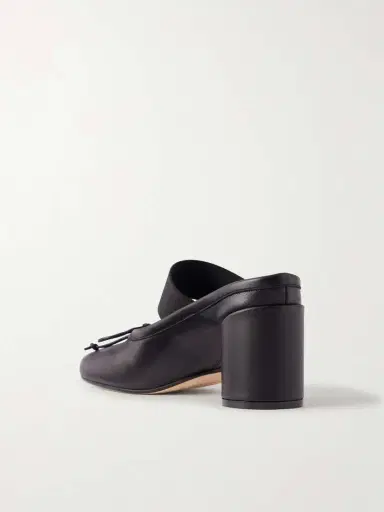 MM6 MAISON MARGIELA Bow-detailed Leather Mules | Thumbnail 3