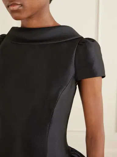 Self-Portrait Gathered Taffeta Mini Dress | Thumbnail 4
