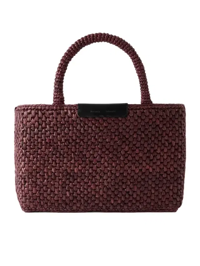 Proenza Schouler East West Chelsea Leather-trimmed Raffia Tote