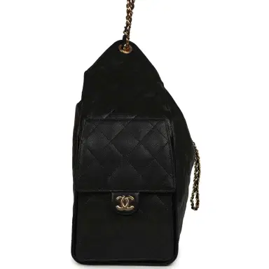 Chanel Chanel Medium 25 Hobo Bag Black Caviar Gold Hardware | Thumbnail 3