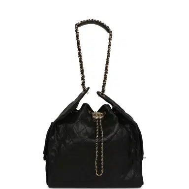 Chanel Chanel Medium 25 Hobo Bag Black Caviar Gold Hardware | Thumbnail 6