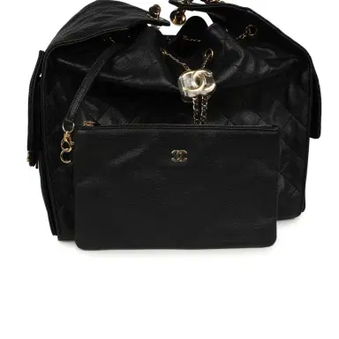 Chanel Chanel Medium 25 Hobo Bag Black Caviar Gold Hardware | Thumbnail 8