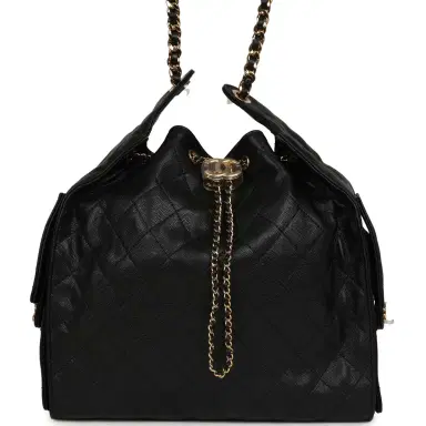 Chanel Chanel Medium 25 Hobo Bag Black Caviar Gold Hardware | Thumbnail 1