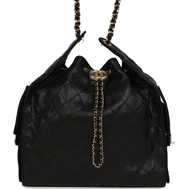 Chanel Chanel Medium 25 Hobo Bag Black Caviar Gold Hardware