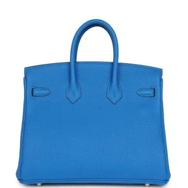 HERMÈS Hermes Birkin 25 Bleu Hydra Togo Palladium Hardware | Thumbnail 4 HERMÈS Hermes Birkin 25 Bleu Hydra Togo Palladium Hardware | Thumbnail 4