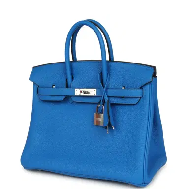 HERMÈS Hermes Birkin 25 Bleu Hydra Togo Palladium Hardware | Thumbnail 5 HERMÈS Hermes Birkin 25 Bleu Hydra Togo Palladium Hardware | Thumbnail 5