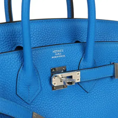 HERMÈS Hermes Birkin 25 Bleu Hydra Togo Palladium Hardware | Thumbnail 7 HERMÈS Hermes Birkin 25 Bleu Hydra Togo Palladium Hardware | Thumbnail 7