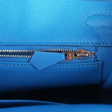 HERMÈS Hermes Birkin 25 Bleu Hydra Togo Palladium Hardware | Thumbnail 9 HERMÈS Hermes Birkin 25 Bleu Hydra Togo Palladium Hardware | Thumbnail 9