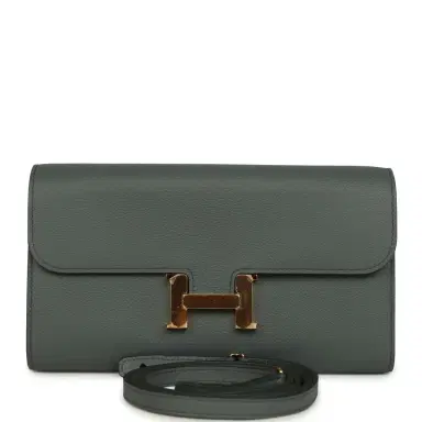 HERMÈS Hermes Constance Wallet To Go Vert Amande Evercolor Gold Hardware | Thumbnail 1 HERMÈS Hermes Constance Wallet To Go Vert Amande Evercolor Gold Hardware | Thumbnail 1