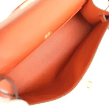 HERMÈS Hermes Kelly Pochette Cuivre Swift Gold Hardware | Thumbnail 8